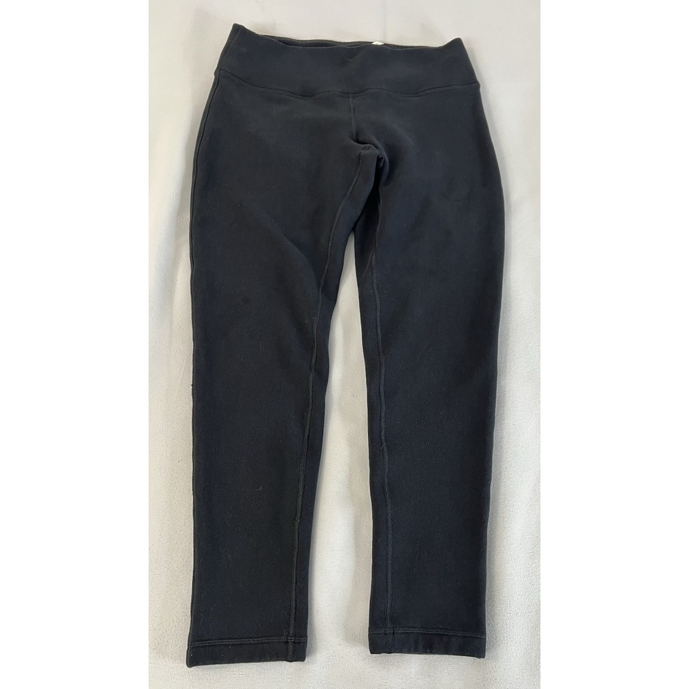 Lululemon Wonder Lounge Fleece High Rise Leggings Black Size 12